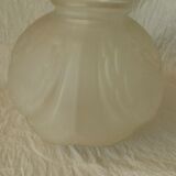 Compressed glass ball vase france art deco