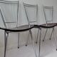 Lot de 3 chaises en formica et chrome années 70