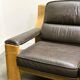 Vintage brutalist leather three seat Durlet sofa, 1970s