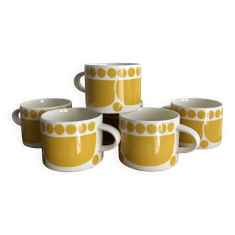 Set of 6 Arabia finland cups