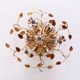Wonderful gilded florentine flush mount light by Banci Firenze 1970s Italy