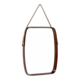 Vintage rectangular wooden mirror, Italy, 1960s.
