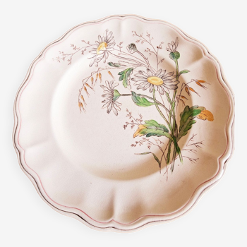 Lot plates, compotier, dish longchamp daisies iron earth