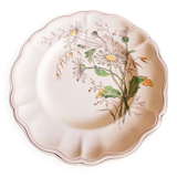 Lot plates, compotier, dish longchamp daisies iron earth