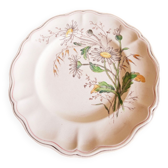 Lot plates, compotier, dish longchamp daisies iron earth