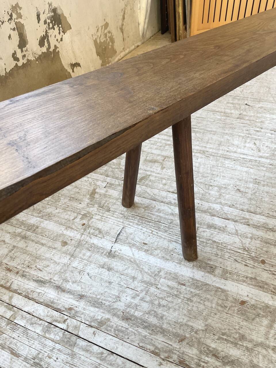 Solid oak farm bench 3m