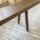 Solid oak farm bench 3m