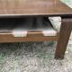Large rectangular wooden coffee table by Carl Straub 60s
