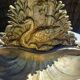 Bronze and brass umbrella stand decorated with a swan.