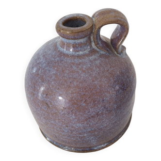 Soliflore vase in the shape of a pitcher in enamelled ceramic signed Truchon Corse Patrimonio