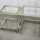 1970s Italian Chrome, Brass and Glass Nesting Tables, Set of Three