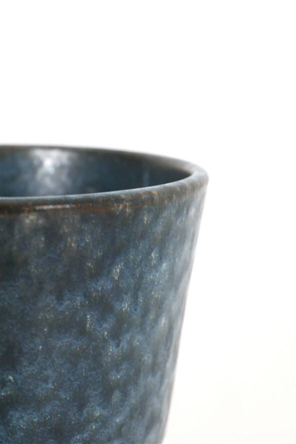 Knabstrup ceramic plant pot / 1960s / blue / Mid Century Danish Modern Design