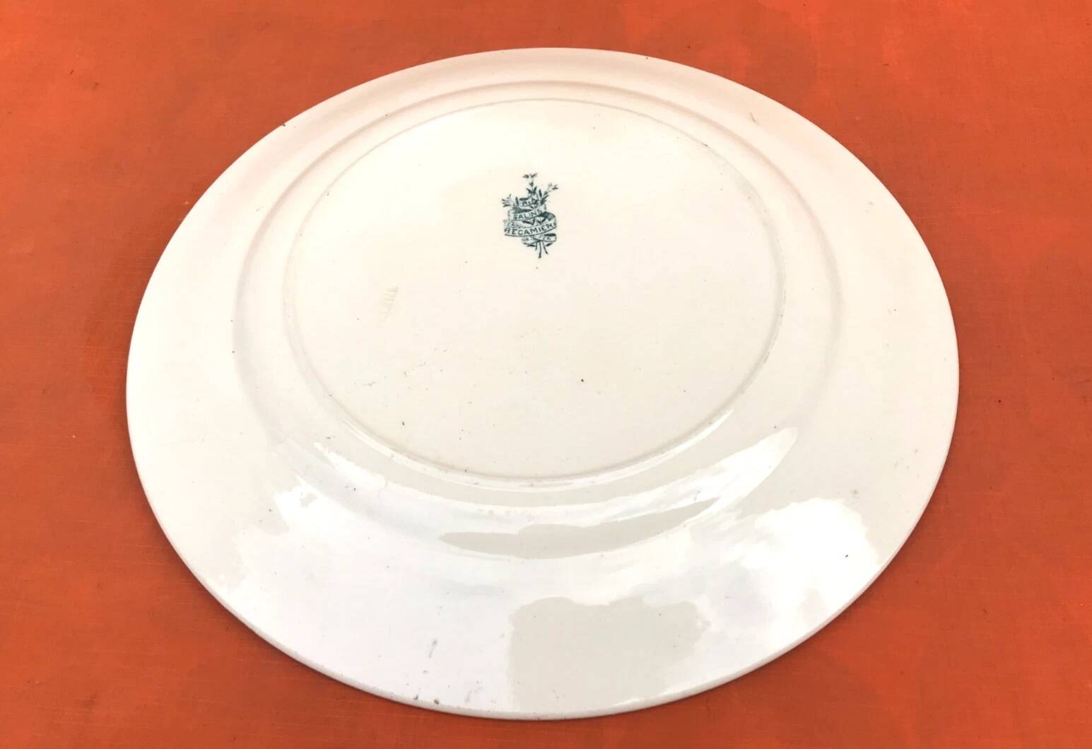 Service plate Faïence R&A (Rigale and Ameline) Salins Model Récamier