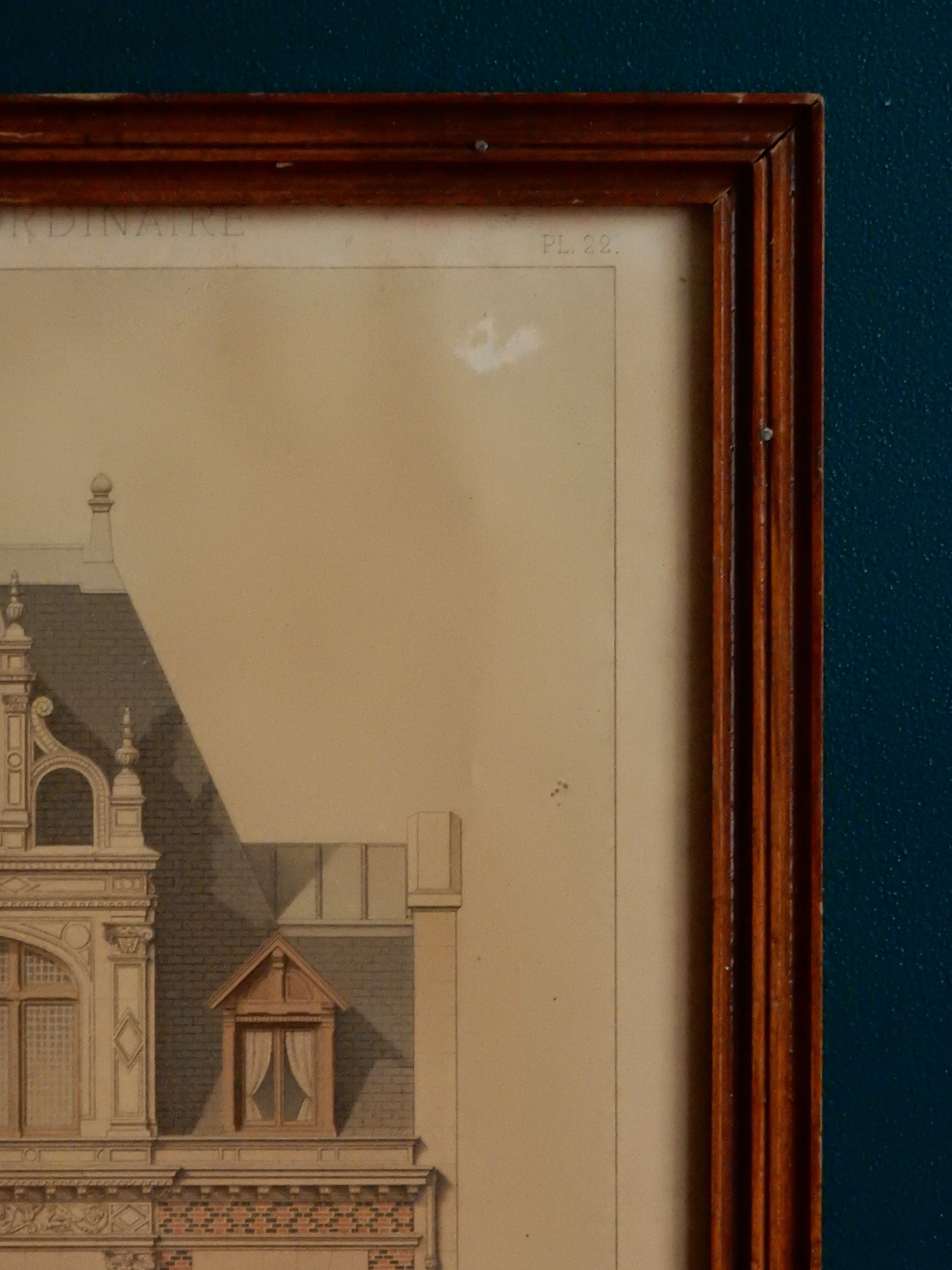 Lithograph board architecture ordinary brick