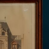 Lithograph board architecture ordinary brick