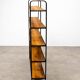 Industrial shelf in solid wood and metal