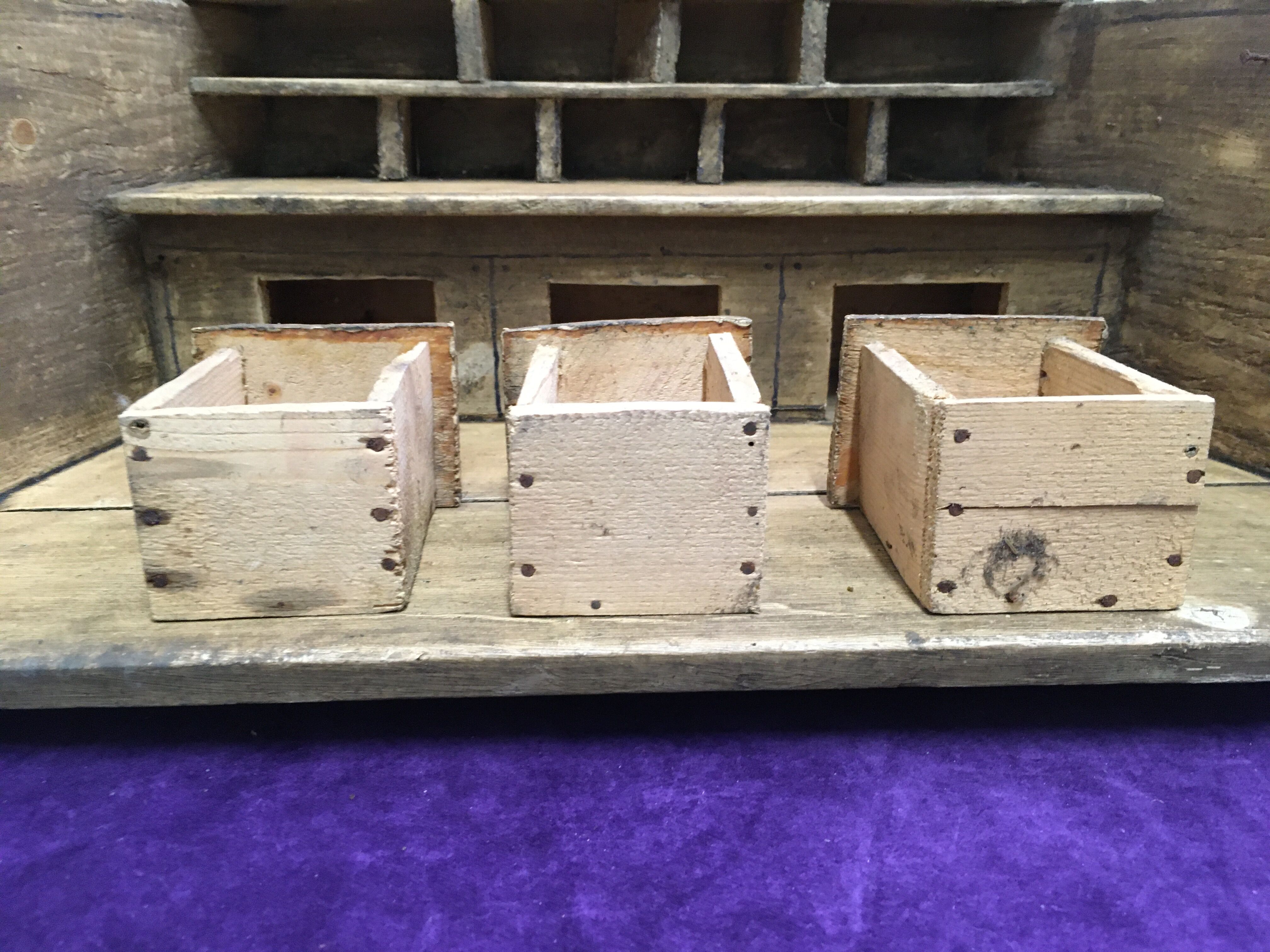 Shelf antique wooden grocery store