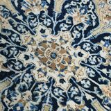 Tapis Persan Vintage Bleu Fait Main, Élégance Classique d’Iran, 293x391 Cm