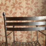 Wrought iron armchairs