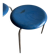 Set of 2 vintage blue Dot stools model 3170 by Arne Jacobsen for Fritz Hansen, 1974.