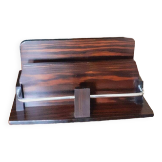 Art Deco Mail Rack 1930 Macassar ebony