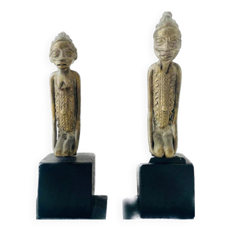 Pair of African bronze late 19th