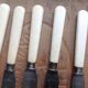 Eugene Potfer 5 knives a silver metal entremet 1930