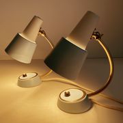 Pair of vintage table or bedside lamps, brass, 50s 60s