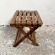 Small folding stool in exotic wood