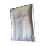 Drap lin ancien brodé à la main et monogramme t t 226 x 324