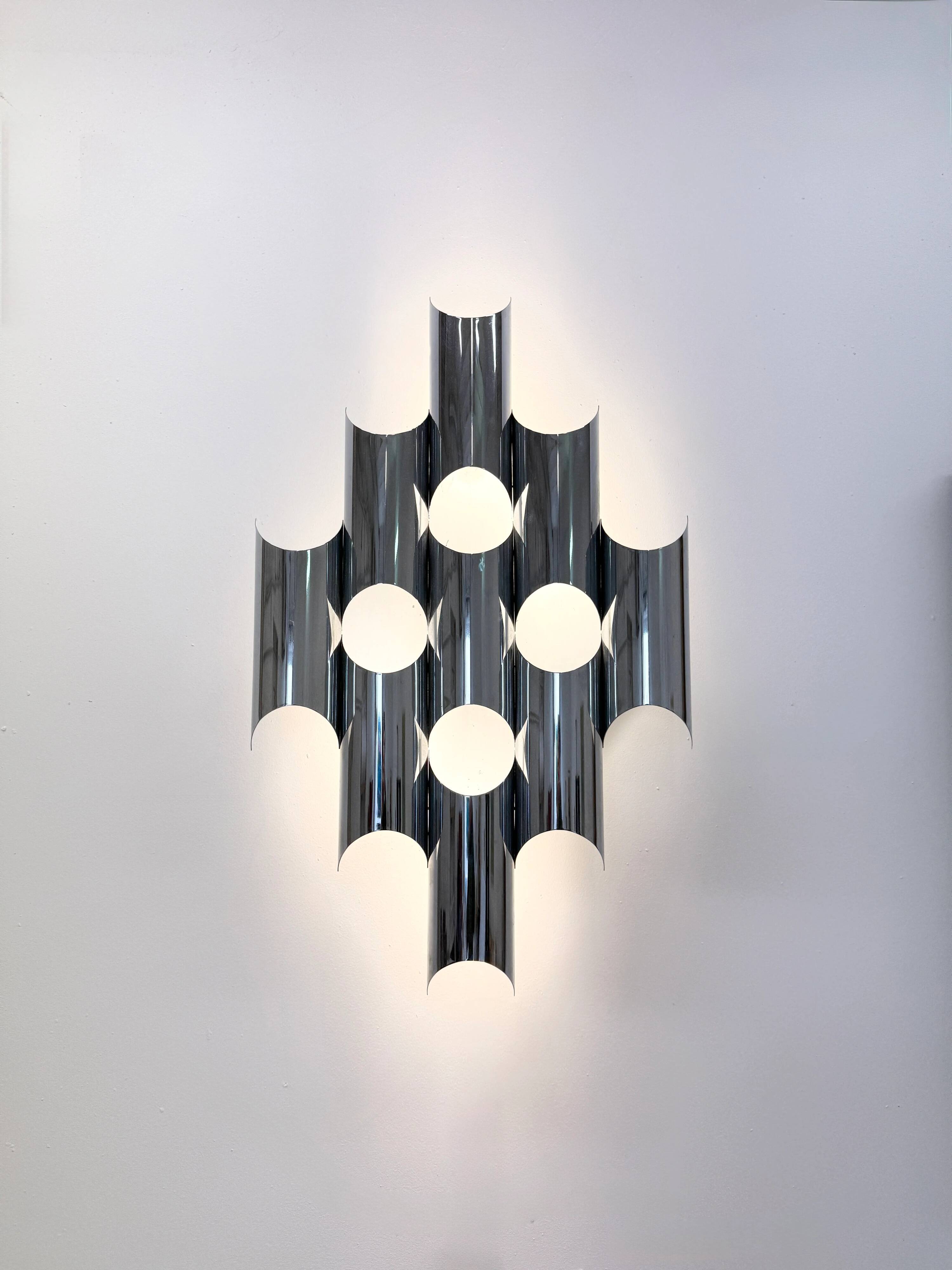 Large pair of wall sconces "Organ" by Raak Amsterdam, 1970s