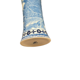 Vase cornet gien blanc bleu