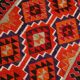 Vintage Orange & Blue Tribal Kilim Runner Rug, 95x320Cm