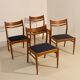 Lot de 4 chaises vintage scandinaves en chêne année 60  Ref. Marcel.