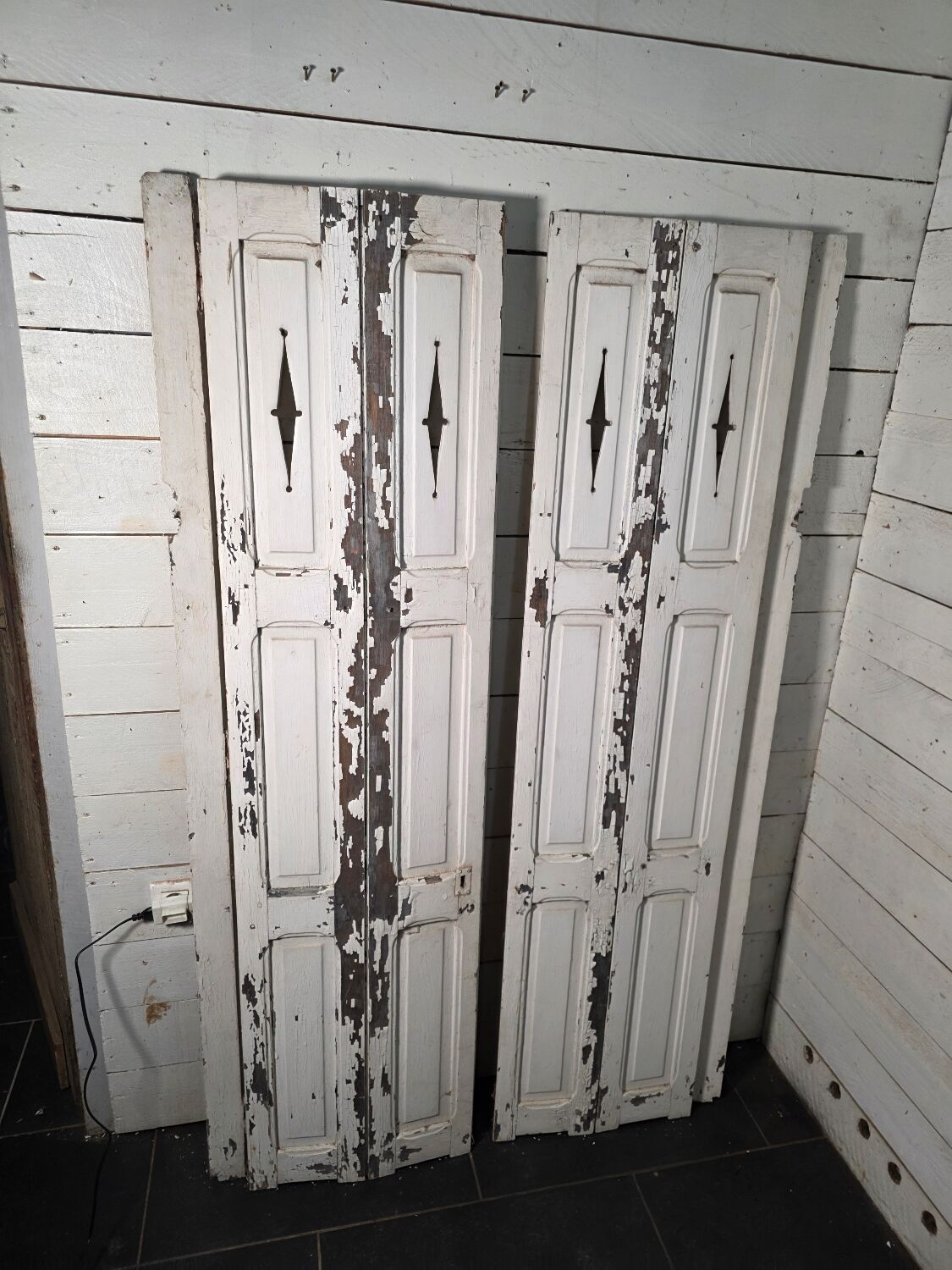 Pair of old shutters