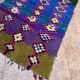 Small vintage Boujaad rug: Abstract Moroccan Boucherouite rug