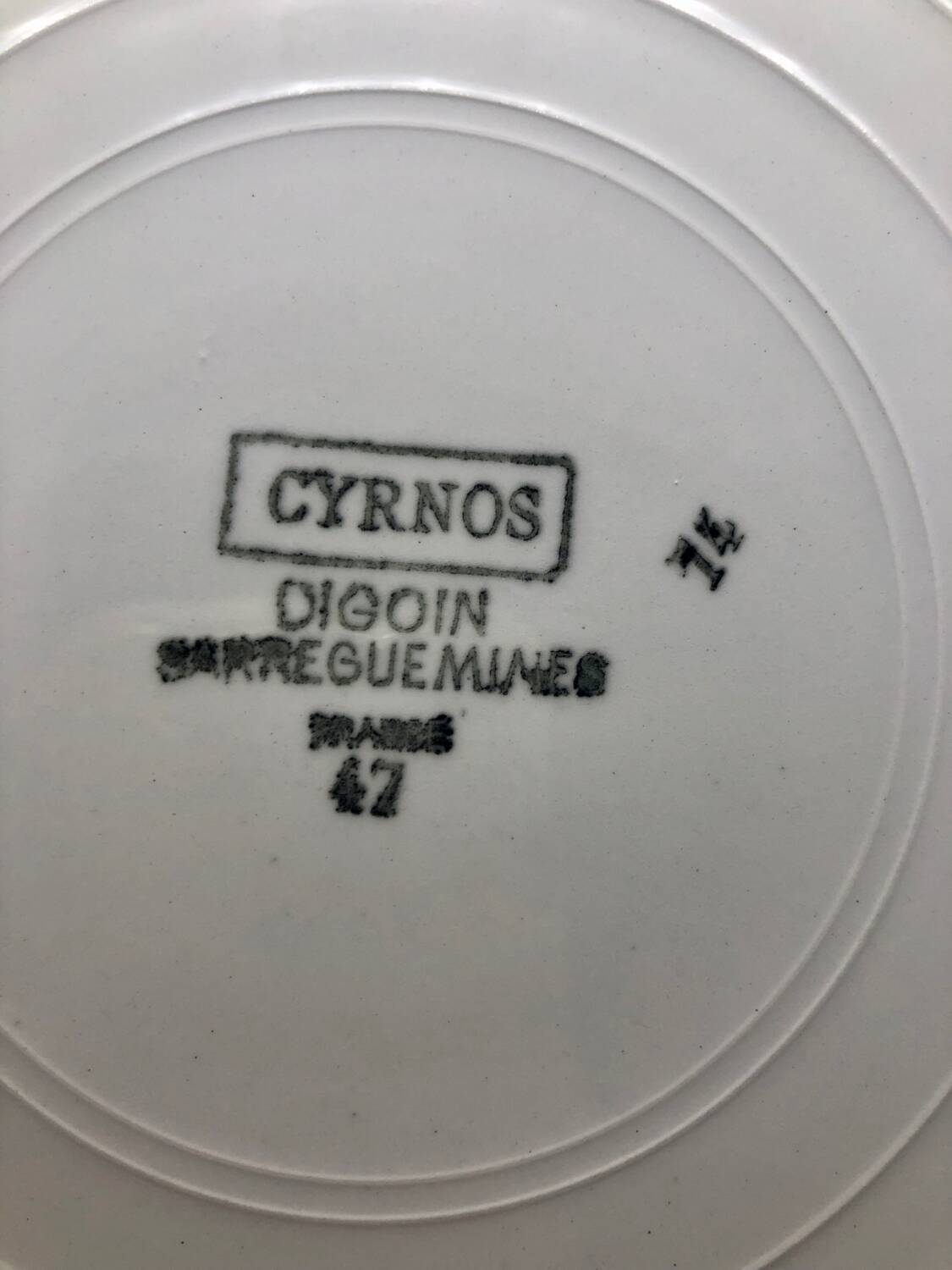 Digoin Sarreguemines plates