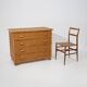 Bamboo and woven wicker chest of drawers, 1970s