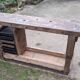 Old solid oak carpenter's workbench
