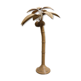 Rattan palm floor lamp by Mario Lopez Torres, 1970