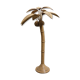 Rattan palm floor lamp by Mario Lopez Torres, 1970