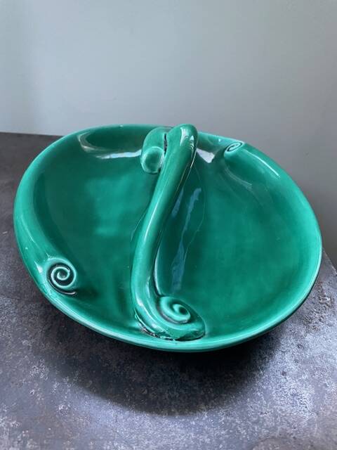 vintage glazed earthenware appetizer plate