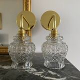 Pair of vintage globe wall sconces