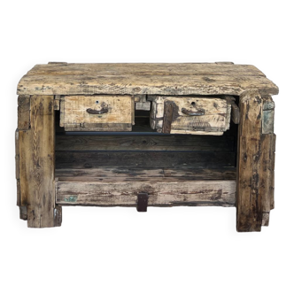 Etabli en bois brut