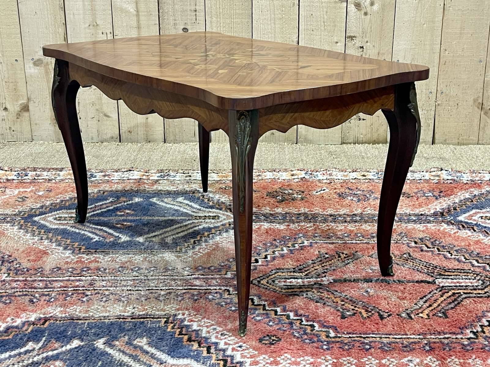 Louis XV style rosewood coffee table from the 1970s