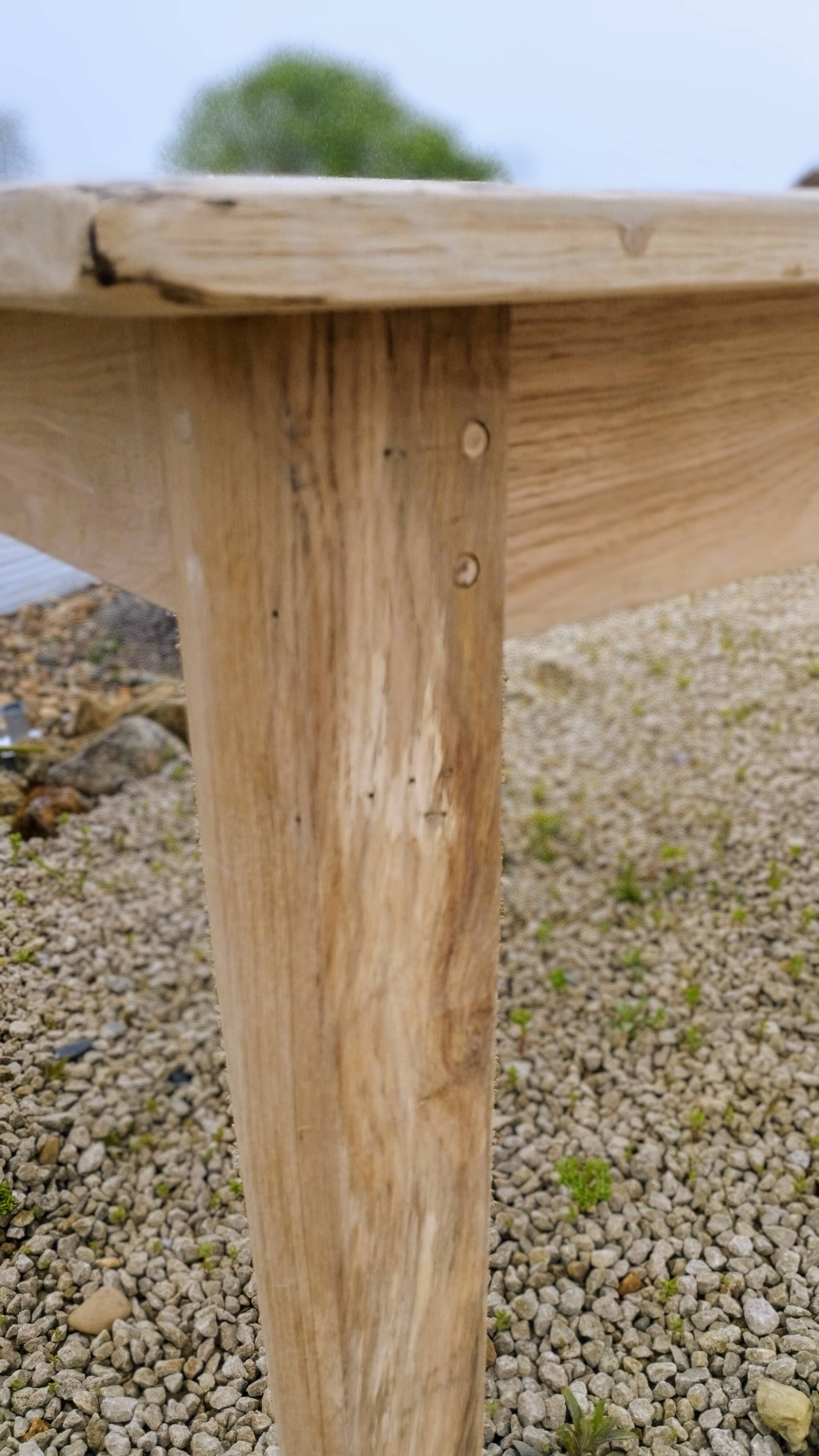 Solid oak farmhouse table 220 X 80 cm