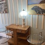 Vintage 70s marble and plexiglass lamp