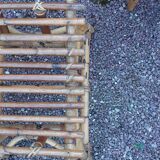 Paire de repose pieds pour fauteuils en rotin vintage
