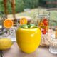 Vintage yellow plastic "apple" ice bucket from the 1970s.