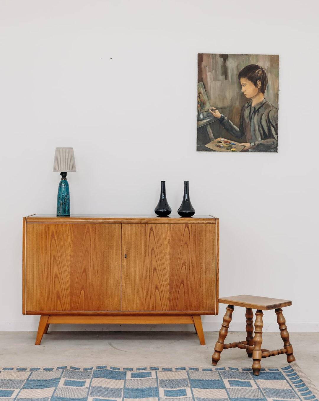 Low wooden sideboard by Bohumil Landsman and Hubert Nepozitek